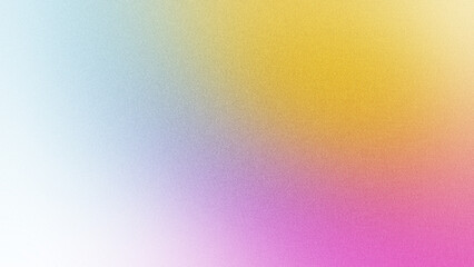 Vibrant abstract pink blue yellow color grainy soft gradient isolated on transparent background, noise texture for backdrop banner header poster cover wallpaper brochure design.