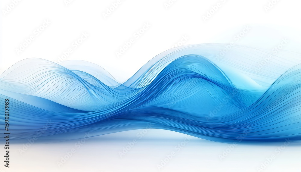 Poster elegant flow of soft curves and translucent forms in a harmonious abstract design concept