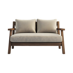 A photorealistic render of a stylish Outdoor Sectional featuring flexible arrangements, modern lines, and functional comfort, isolated on transparent background