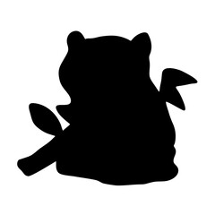 silhouette bear black simple illustartion
