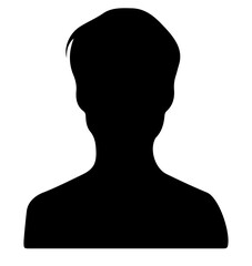 PNG Silhouette person profile icon transparent isolated element on transparent background