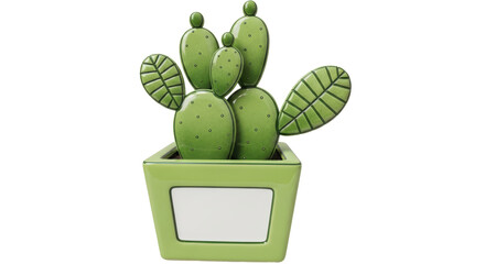 Isolated Cactus in Pot