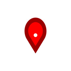 Fototapeta premium map pointer with red pin vector symbol