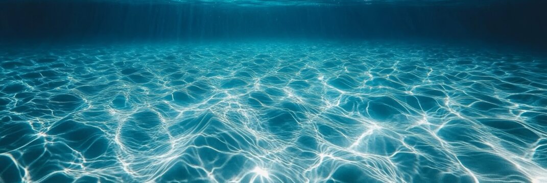 Stunning Underwater Tropical Sandy Seabed with Colorful Marine Life and Sunlight Reflections