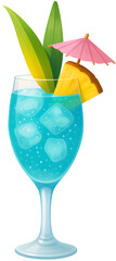 Tropical Blue Cocktail Icon

