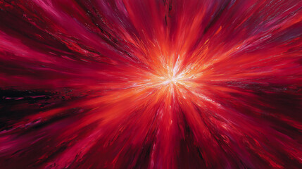 Close-up of a vibrant red aura radiating strength and passion