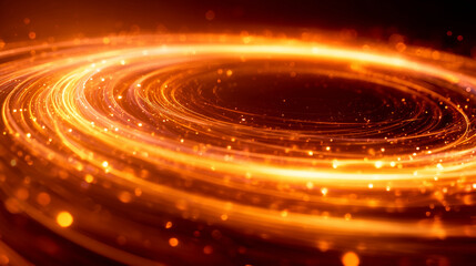 Close-up of a glowing orange aura radiating creativity