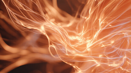 Close-up of a glowing orange aura radiating creativity