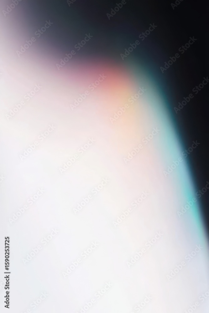 Poster light leak effect with iridescent colors creating an abstract background. optical flare for creative