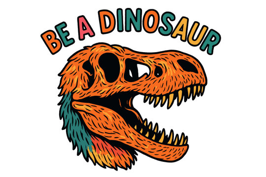 Colorful dinosaur illustration promotes creativity and fun during educational event in a classroom setting