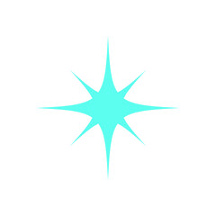 Obraz premium Psychedelic star badge. Modern abstract symbol with retro shape. Y2K element, flat design, trendy icon for 90s aesthetics. Ideal for decoration, logo, or poster use.