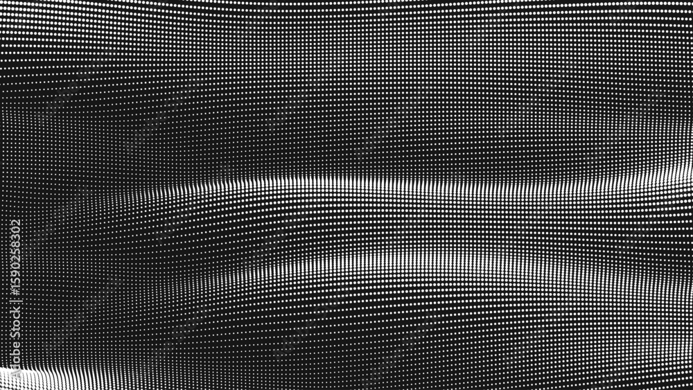 Wall mural point wave smooth texture. abstract dot background. technological cyberspace background.