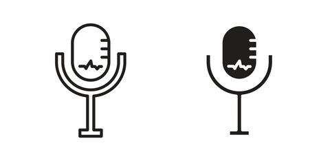 Voice recognition icon vector design. set web icons