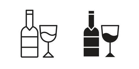 Vodka icon vector design. set web icons