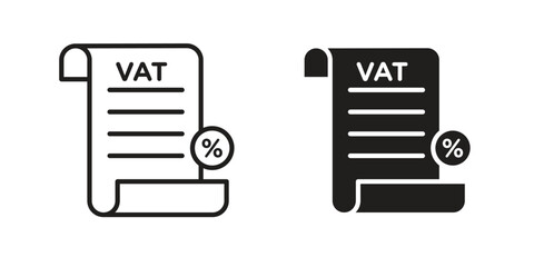 Value added tax VAT icon vector design. set web icons