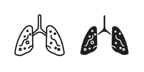 Tuberculosis TB icon vector design. set web icons