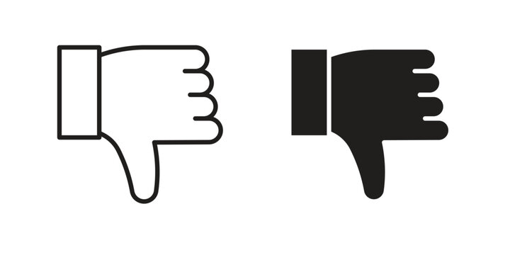 Thumb down icon vector design. set web icons