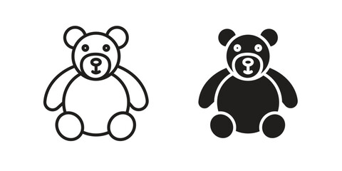 Teddy bear icon vector design. set web icons