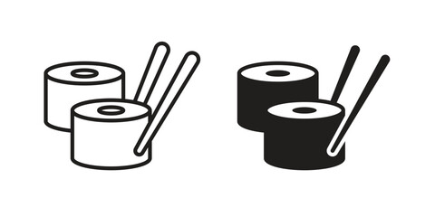 Sushi icon vector design. set web icons