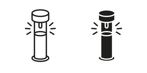 Solar Garden Light lamp icon vector design. set web icons