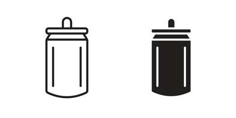 Soda can icon vector design. set web icons
