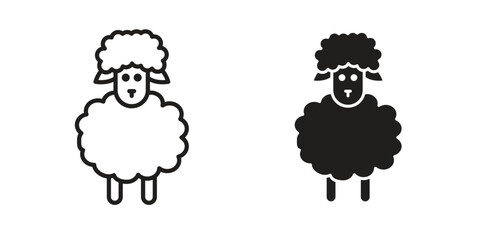 Sheep icon vector design. set web icons