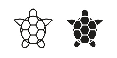 Obraz premium Sea turtle icon vector design. set web icons