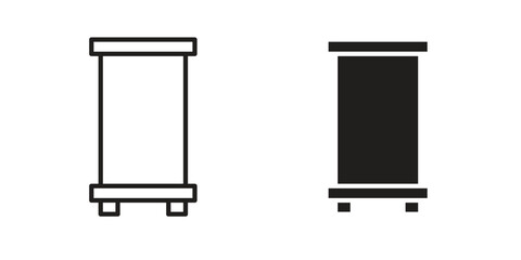 Roll up banners icon vector design. set web icons