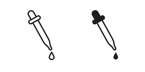 Pipette icon vector design. set web icons