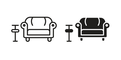 Lounge icon vector design. set web icons