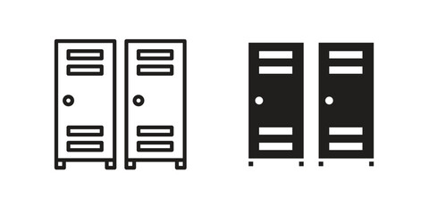 Locker icon vector design. set web icons