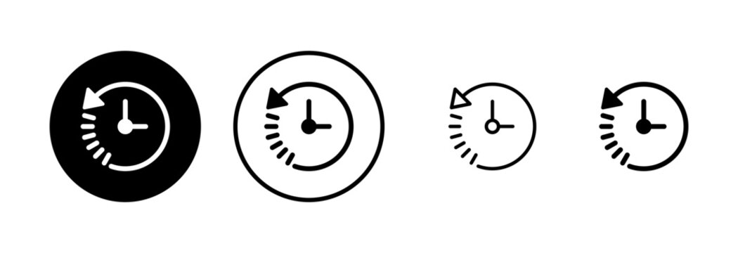 History icon logo design. recent event history sign and symbol