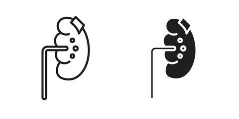Kidney disease icon vector design. set web icons