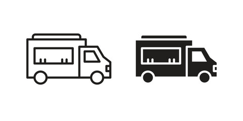 Food truck icon vector design. set web icons