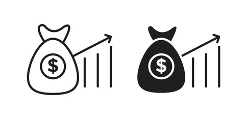 Fiscal policy icon vector design. set web icons
