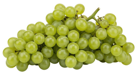 Isolated Green Grapes Bunch