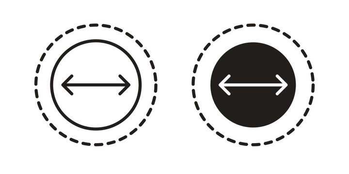 Diameter icon vector design. set web icons