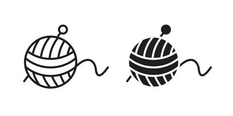 Crochet icon vector design. set web icons