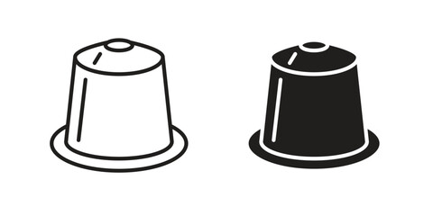 Coffee capsule icon vector design. set web icons