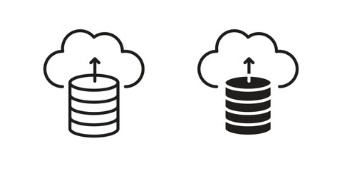 Cloud server icon vector design. set web icons