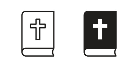 Fototapeta premium Bible icon vector design. set web icons