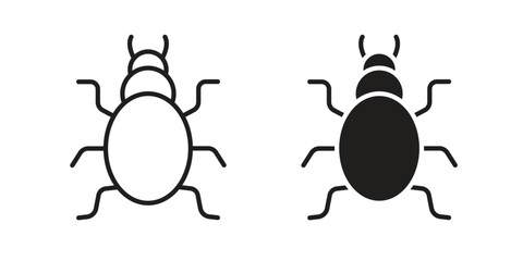 Bedbug icon vector design. set web icons