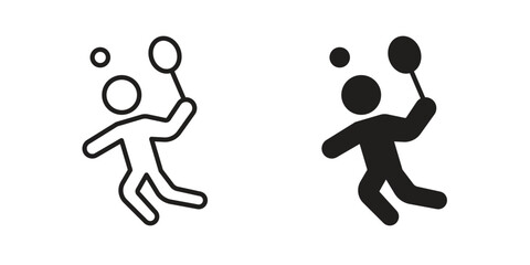Naklejka premium Badminton icon vector design. set web icons