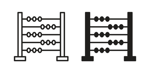 Abacus icon vector design. set web icons