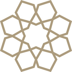 Mandala element decoration in Islamic style