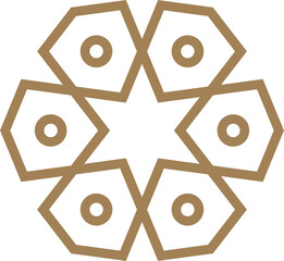Mandala element decoration in Islamic style