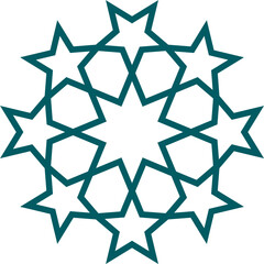Mandala element decoration in Islamic style