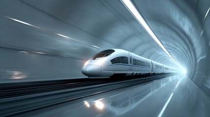 Fototapeta premium High-speed train in a tunnel (1)