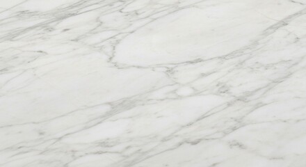 Close-up shot showcasing the intricate veining and patterns of a white marble surface, creating an elegant and luxurious texture.