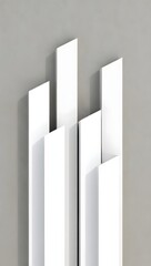 Fototapeta premium White abstract geometric shapes background for modern architecture and design ideas